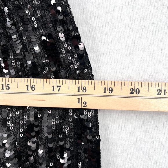 RAMY BROOKE Christine Sequin Pants Womens 4 Black Wide Leg High Rise Party NEW - Picture 15 of 16